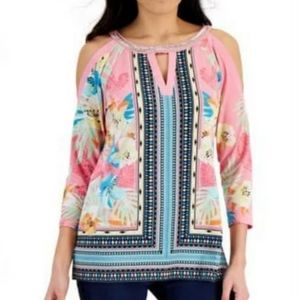 EUC JM Collection cold shoulder blouse